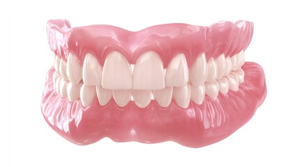 Obraz premium A close-up of dentures, showcasing detailed dental features