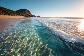 Summer Beach Sunrise Low Angle Ultra HD Natural Light Vibrant Bright Colors