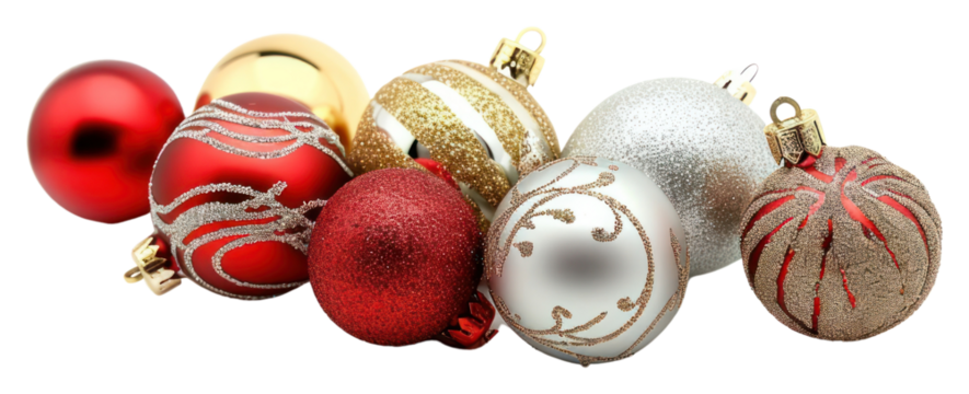 PNG Christmas decorations with baubles christmas jewelry christmas decorations.