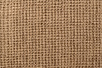 Close-Up of Burlap Fabric Texture – Natural Jute Material in Crisscross Weave