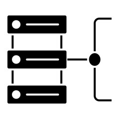 Obraz premium file organizing Solid icon