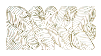 Abstract pattern of interwoven, leaf-like shapes