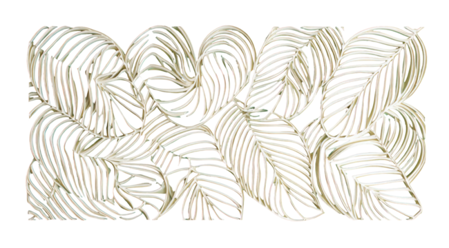 Abstract pattern of interwoven, leaf-like shapes