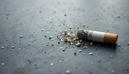 Obraz premium cigarette butt on white background