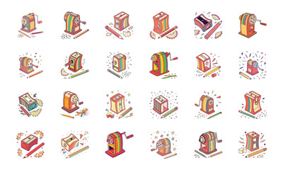 Obraz premium Colorful Education Icons Bundle with Science, Technology, School Supplies, Learning Tools, Graduation, Laboratory and Creative Study Elements