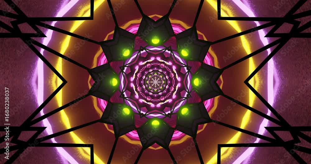 Aufkleber colorful kaleidoscopic patterns swirl and blend into each other, creating a mesmerizing display. thi