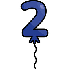 Birthday Party Number 2 Vector