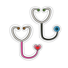 Cute Stethoscope Vector Illustration with attractive colors