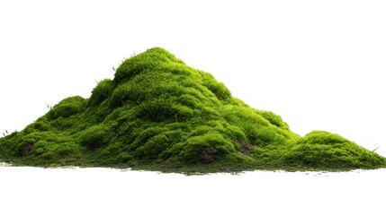 A vibrant mound of moss, showcasing its lush green texture. A simple image of nature's elegance, capturing the essence of growth and life.