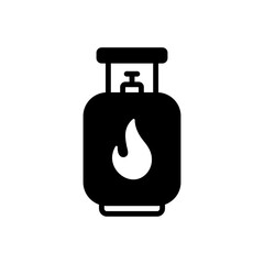 Black solid icon for gas