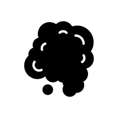 Black solid icon for smoke