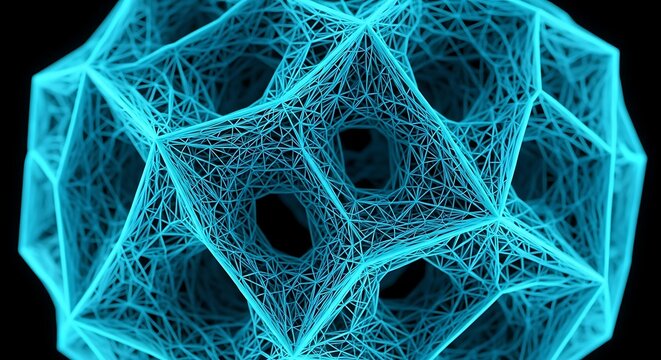 Glowing Geometric Sphere Design.