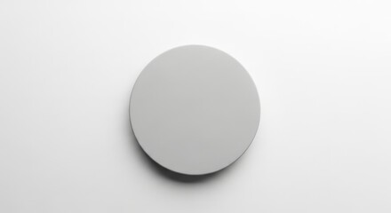 Isolated Gray Circle on White Background - Clean and Minimalist Design