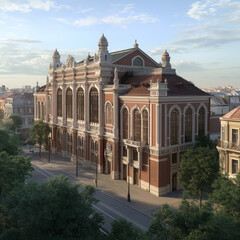 Fototapeta premium old building in the center of seville spain