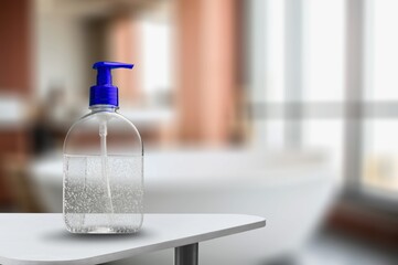 Hand sanitizer gel for  hygiene corona virus.