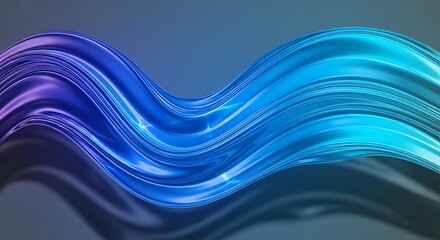 Abstract Blue and Purple Wavy Graphic Design.