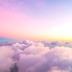 Aerial View of Clouds at Sunrise