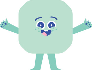Cute Abstract Geometric Character Element