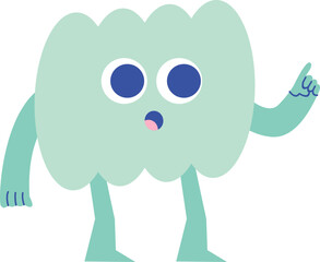 Cute Abstract Geometric Character Element