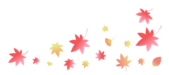 紅葉のフレームイラスト　壁紙　背景イラスト