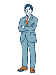 Confident Businessman with Arms Crossed