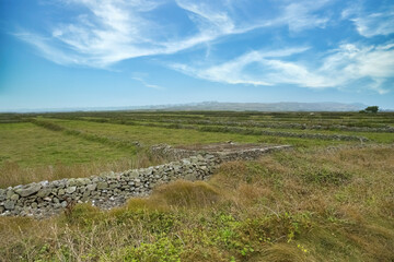 Normandy in France, the cap de la Hague, beautiful landscape, moors near the sea
