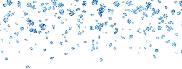 Falling light blue glitter confetti on a contrasting plain backdrop