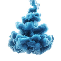 Mesmerizing blue ink cloud swirls dynamically creating abstract ethereal forms and textures