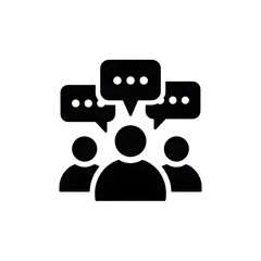Dynamic team collaboration visualized with abstract speech bubbles fostering communication and connection