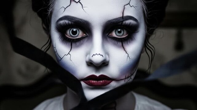 portrait of a scary zombie