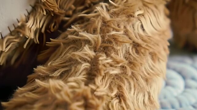 Cozy teddy bear fur texture detail close-up creating a warm and inviting feeling for childhood memories and comfort themes