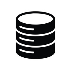 Obraz premium Database server icon representing data storage and information technology infrastructure.