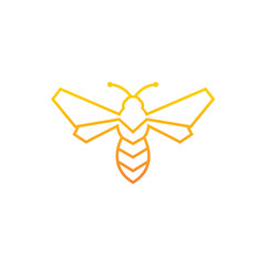 Honey bee vector isolated icon. Emoji illustration. Wasp vector emoticon