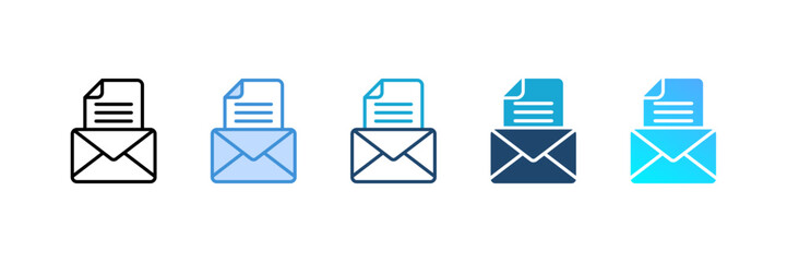 Email icon set multiple style collection