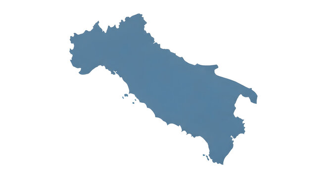 A blue silhouette map of the Indian state of Uttar Pradesh on a white background.