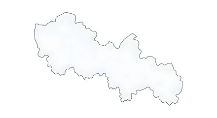 Fototapeta premium Outline map of the administrative region of the Republic of Tatarstan, Russia.