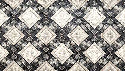 Ornate, geometric patterned tiles