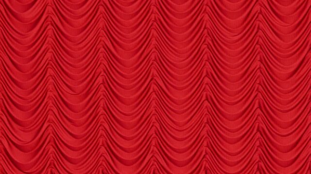 赤色のステージカーテン　トランディション　昇降　アルファチャンネル付き
