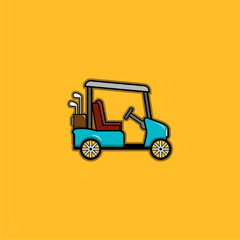 Golf car illustration Vector