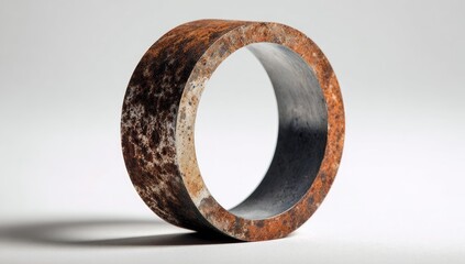 Rusty, circular, sculpted form