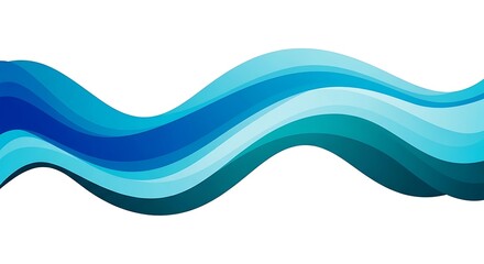 Abstract Blue Wave Graphic Design.