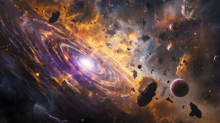 Naklejka premium planet earth in space