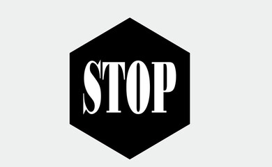STOP SYMBOL IN BLACK COLOR