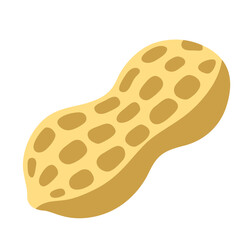 Raw peanut in shell isolated on white background, symbol of agriculture, snack food, protein source, and healthy organic nutrition.
