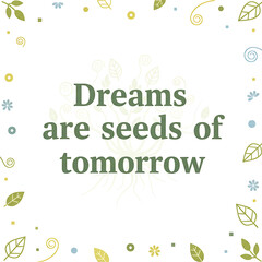 Botanical Dreams and Seeds of Tomorrow Greenery Illustration A Gentle Reminder of Hope and Future Growth with Floral Elements