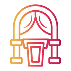 altar Line Gradient Icon