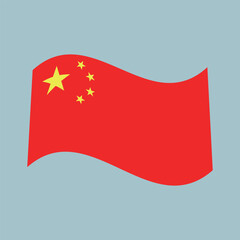 Asian country China five-star flag