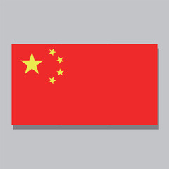 Asian country China five-star flag