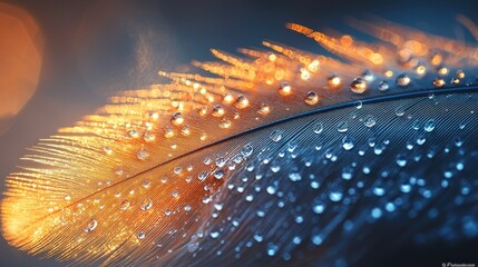 Dew-kissed feather detail