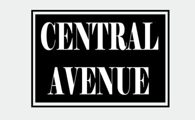 Central Avenue direction sign
